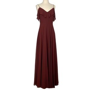 BHLDN JENNY YOO Convertible Mila Dress in Hibiscus 2 Chiffon Maxi